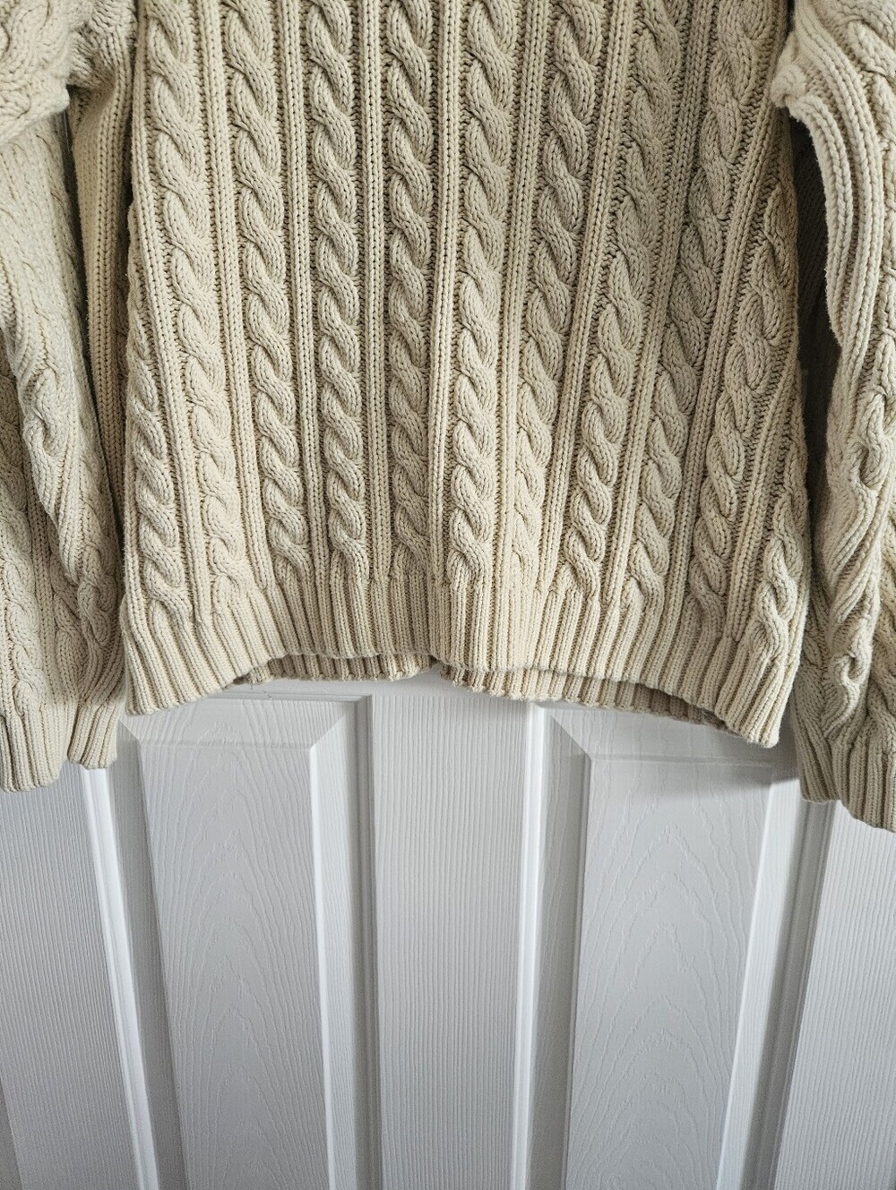 Vintage Ralph Lauren Cream Chunky Cable Knit Oversized Sweater - Picture 6 of 10